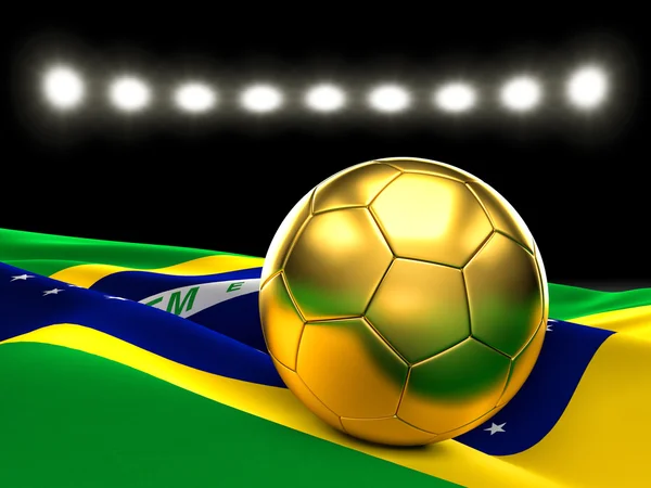 Golden football — Stock Photo, Image