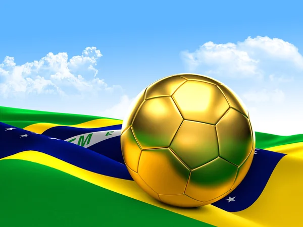 Goldener Fußball — Stockfoto