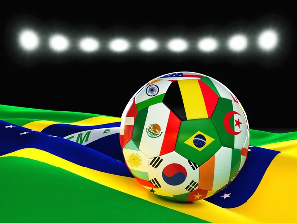 Balón de fútbol Brasil — Foto de Stock