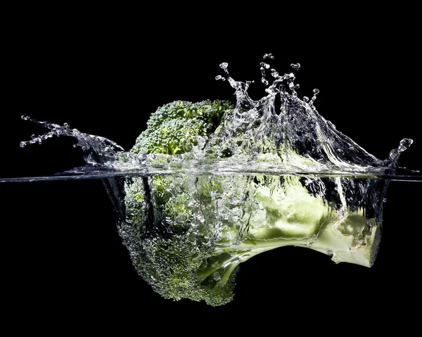 Brokoli splash — Stok Foto