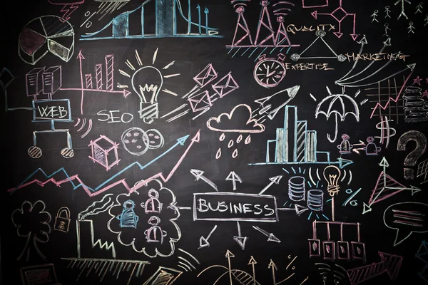 Business blackboard — Stock Photo, Image