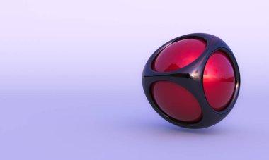 Geometrik katı şekillerin soyut arkaplanı. 3 boyutlu görüntüleme. Etrafta kimse yok..