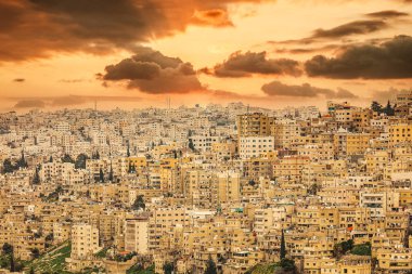 Ürdün 'ün eski Amman kentindeki konut kompleksi