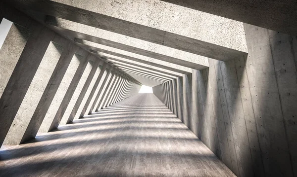 Železobetonová Konstrukce Tunelu Bočními Otvory Vykreslení — Stock fotografie