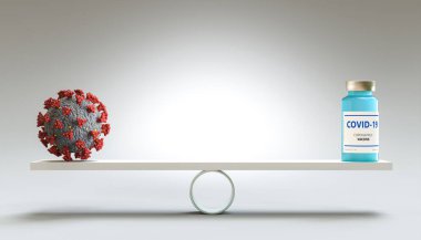 covid-19 ve aşı faydalarını riske atıyor. 3d hazırlayıcı