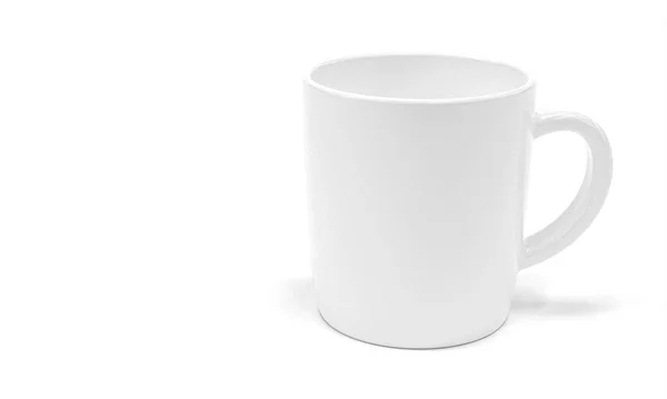 白い背景に白いカップ 3Dレンダリング — ストック写真