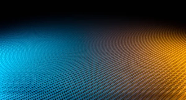 サイドカラーライト付き炭素繊維の背景 3Dレンダリングの背景 — ストック写真