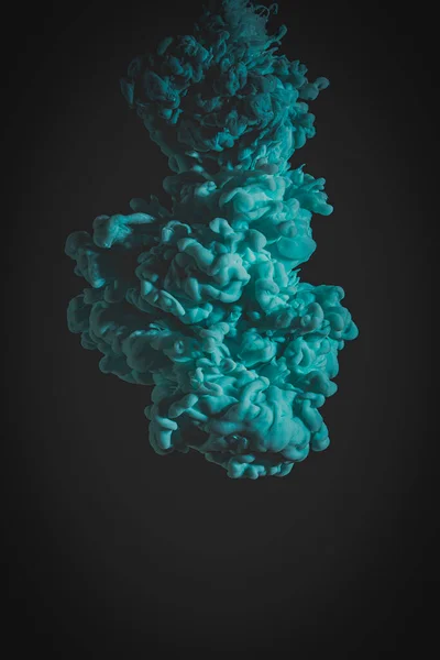 Blue Green Cloud Black Background — Stock Photo, Image