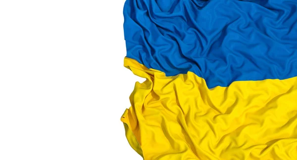 Oekraïense Vlag Witte Achtergrond Renderen — Stockfoto