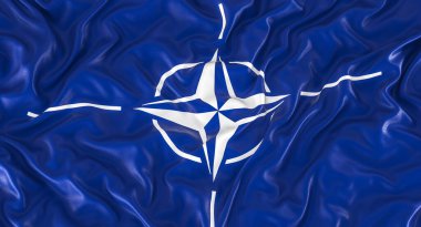 Doğanın bayrağı rüzgarla dalgalanır. 3d hazırlayıcı