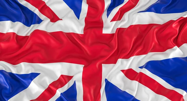 Union Jack Flag Great Britain Render — Stock Photo, Image