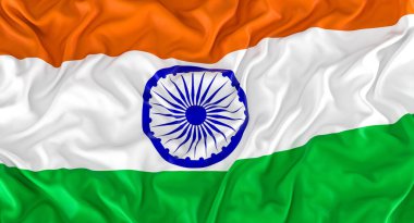 Hindistan bayrağı. 3d resim