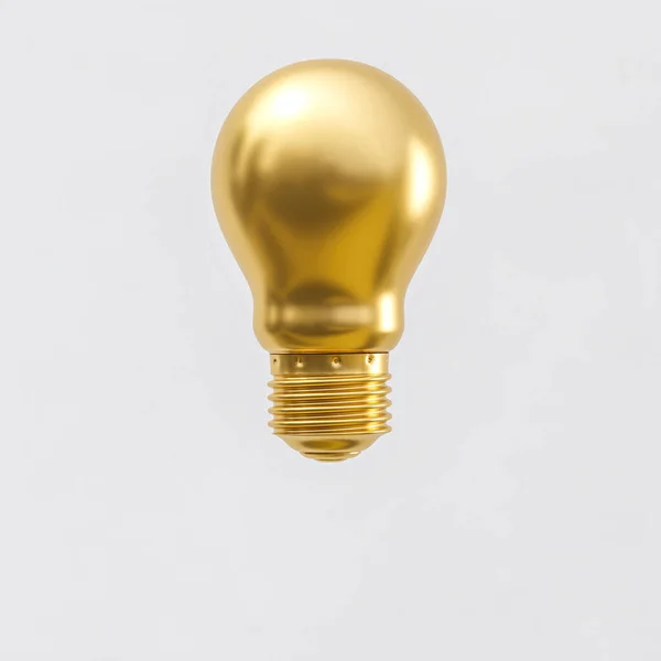 Gouden Gloeilamp Concept Van Stijgende Energiekosten — Stockfoto