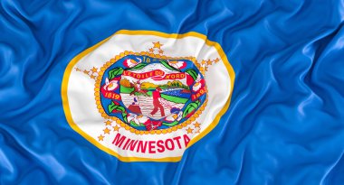 Minnesota eyalet bayrağı. 3d hazırlayıcı