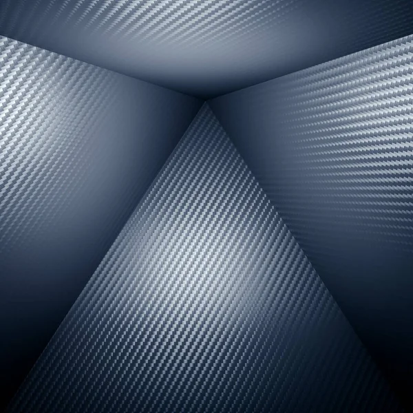 Carbon Fiber Textured Square Geometric Background Render — Stock Photo, Image