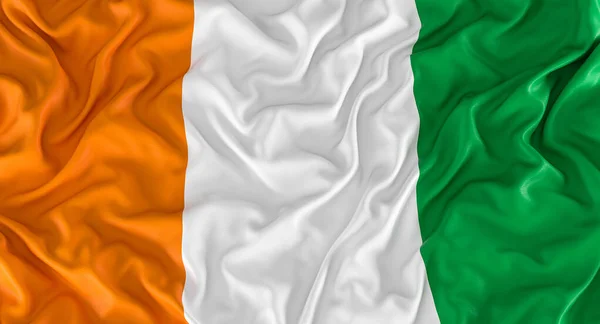 Fond Drapeau Irlandais Rendu — Photo