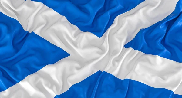 Vlag Van Schotland Achtergrond Renderen — Stockfoto