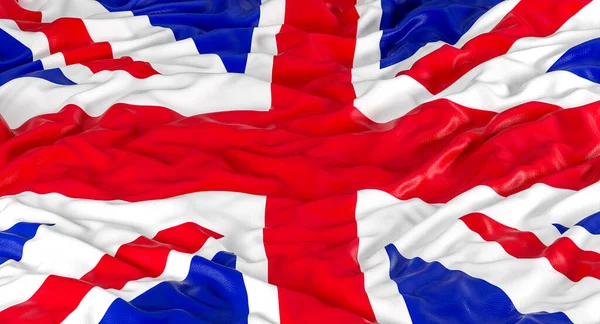 Waved Flag Union Jack Render — Stock Photo, Image