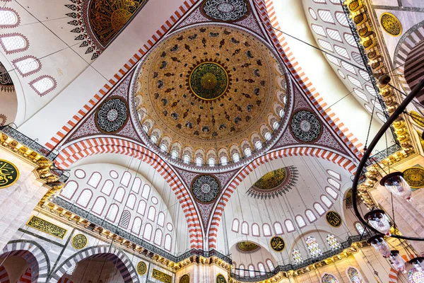 Suleymaniye Mosque Istanbul Detail Ceiling — Foto de Stock