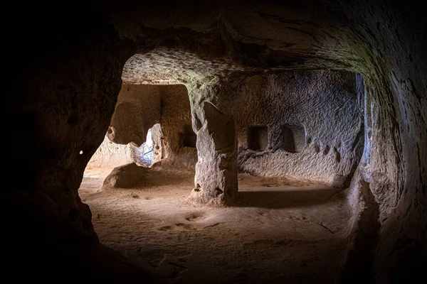 Стародавні Печери Дванадцятирічній Долині Індичці Кападокії — стокове фото