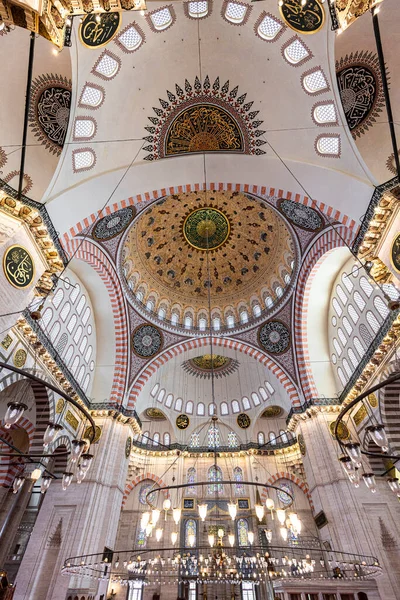 Interior Suleymaniye Mosque Istanbul Turkey — Foto de Stock