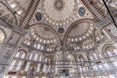 Fatih mosque in istanbul. internal view. Turkey.