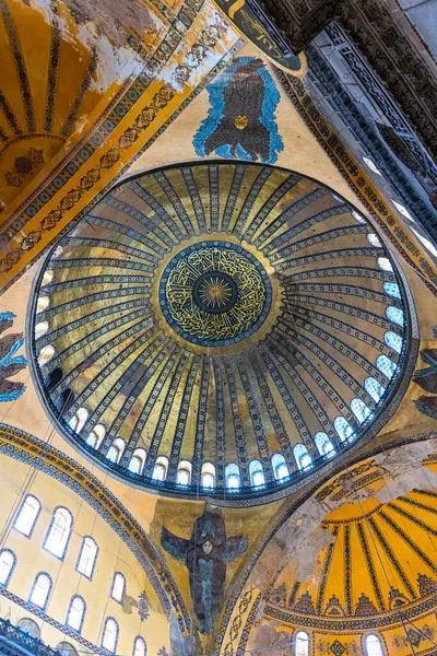 Detail Dome Hagia Sophia Mosque Istanbul — Foto de Stock