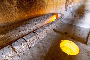 open air museum Carved room  in goreme. turkey