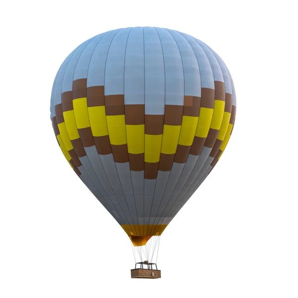 Multicolored Hot Air Balloon Isolated White Nobody — Zdjęcie stockowe