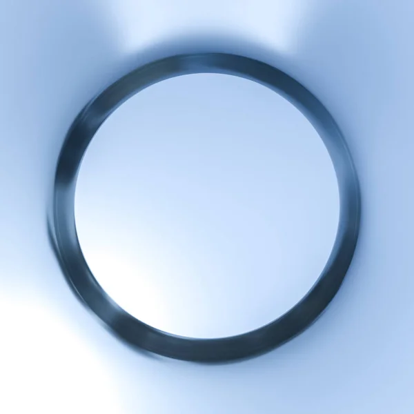 Botão Metálico Tom Azul Ninguém Renderização — Fotografia de Stock