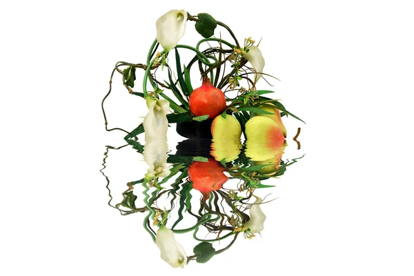 Blumen und Früchte — Stockfoto