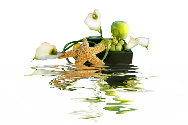 Star and grapes — Stock Photo, Image
