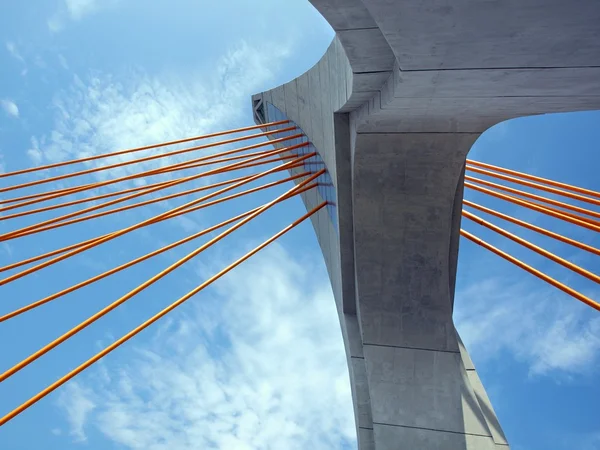 Massive Tower of a Cable Stayed Bridge — Stock Photo, Image