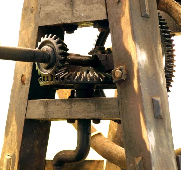 Gears ile eski makine — Stok fotoğraf