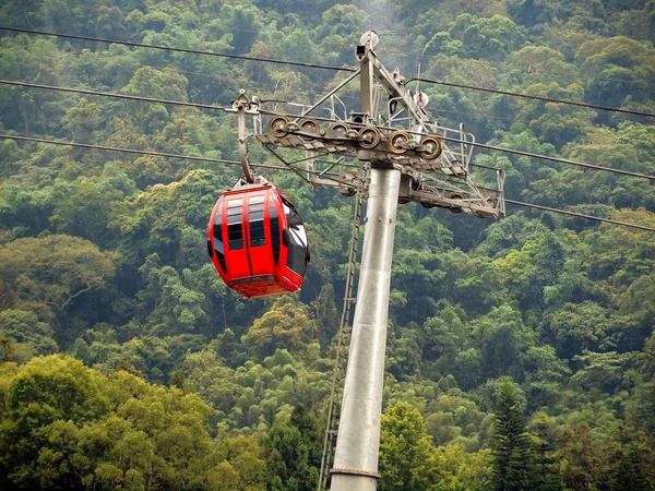 Teleférico rojo — Foto de Stock