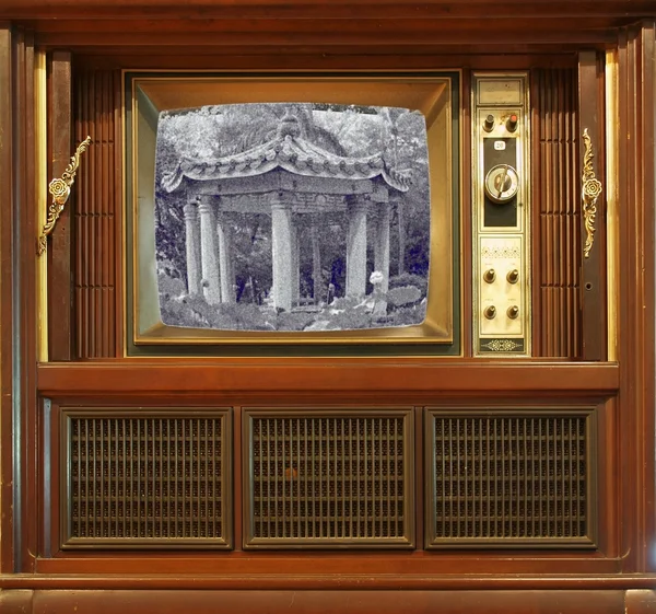 Gamla retrostil TV — Stockfoto