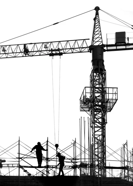 Cantiere a Silhouette — Foto Stock