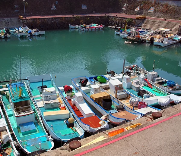 Small Fishing Boats Seek Shelter in the Harbor — Stock Photo, Image