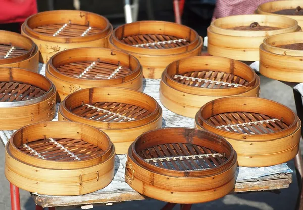 Vapores de bambú chinos — Foto de Stock