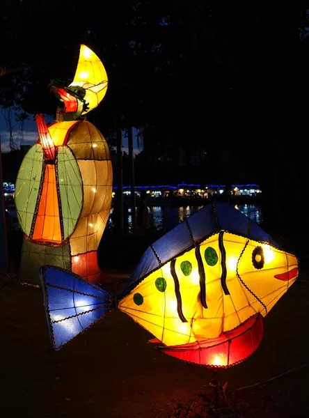 Linterna colorida en el Festival de Linternas 2014 en Taiwán — Foto de Stock