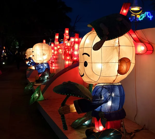 Lanterne colorate al Festival delle Lanterne 2014 a Taiwan — Foto Stock