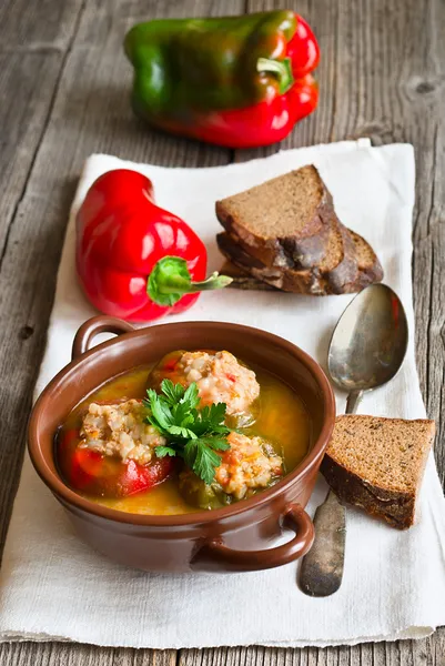 Pimentón relleno con carne — Foto de Stock