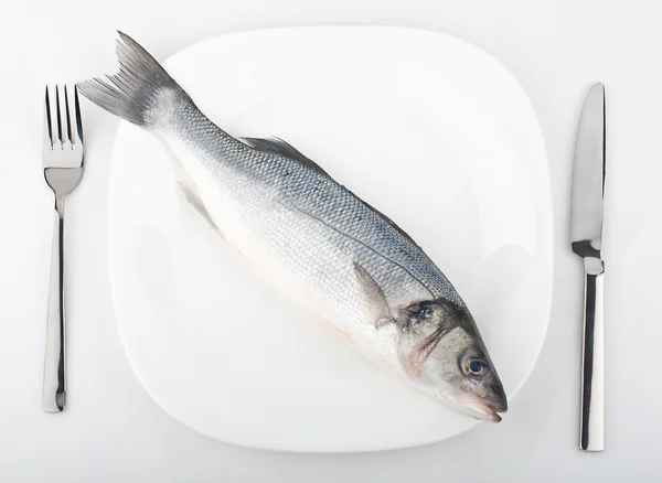 Čerstvé ryby na desce — Stock fotografie