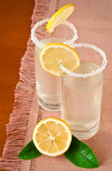 Glass of fresh homemade tasty lemonade — Stock Photo, Image