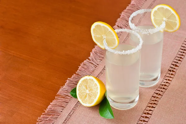 Glass of fresh homemade tasty lemonade — Stock Photo, Image