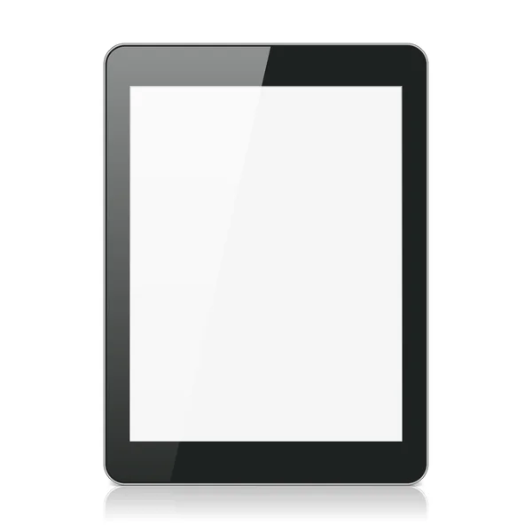 Black Tablet Computer or Reader on White Background — Stock Vector