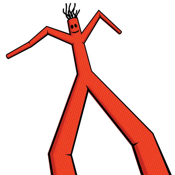 Illustration vectorielle de l'homme dansant orange — Image vectorielle