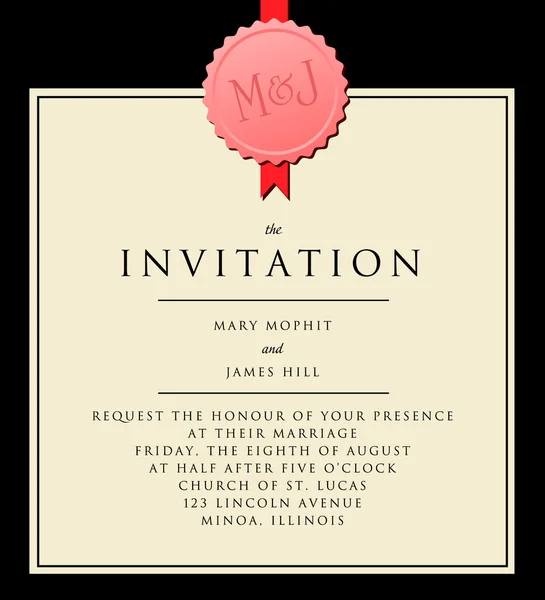 Invitation au mariage ou annonces — Image vectorielle