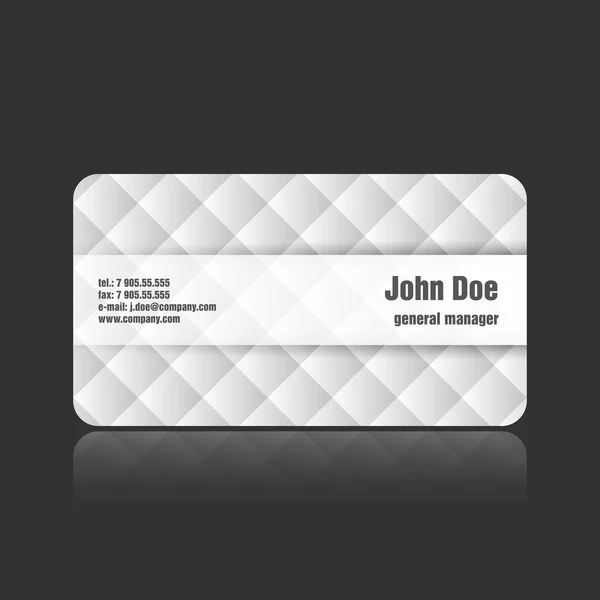 Λευκό γεωμετρικά επαγγελματική κάρτα — Διανυσματικό Αρχείο