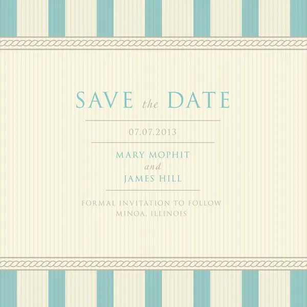 Save the Date with vintage background artwork — Stock Vector